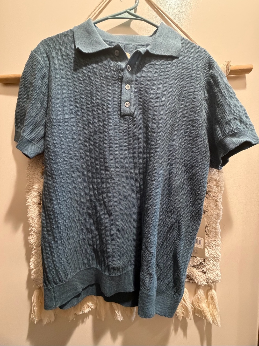 NWT Hudson & Barrow Knitwear Men's Sweater Polo - Real Teal